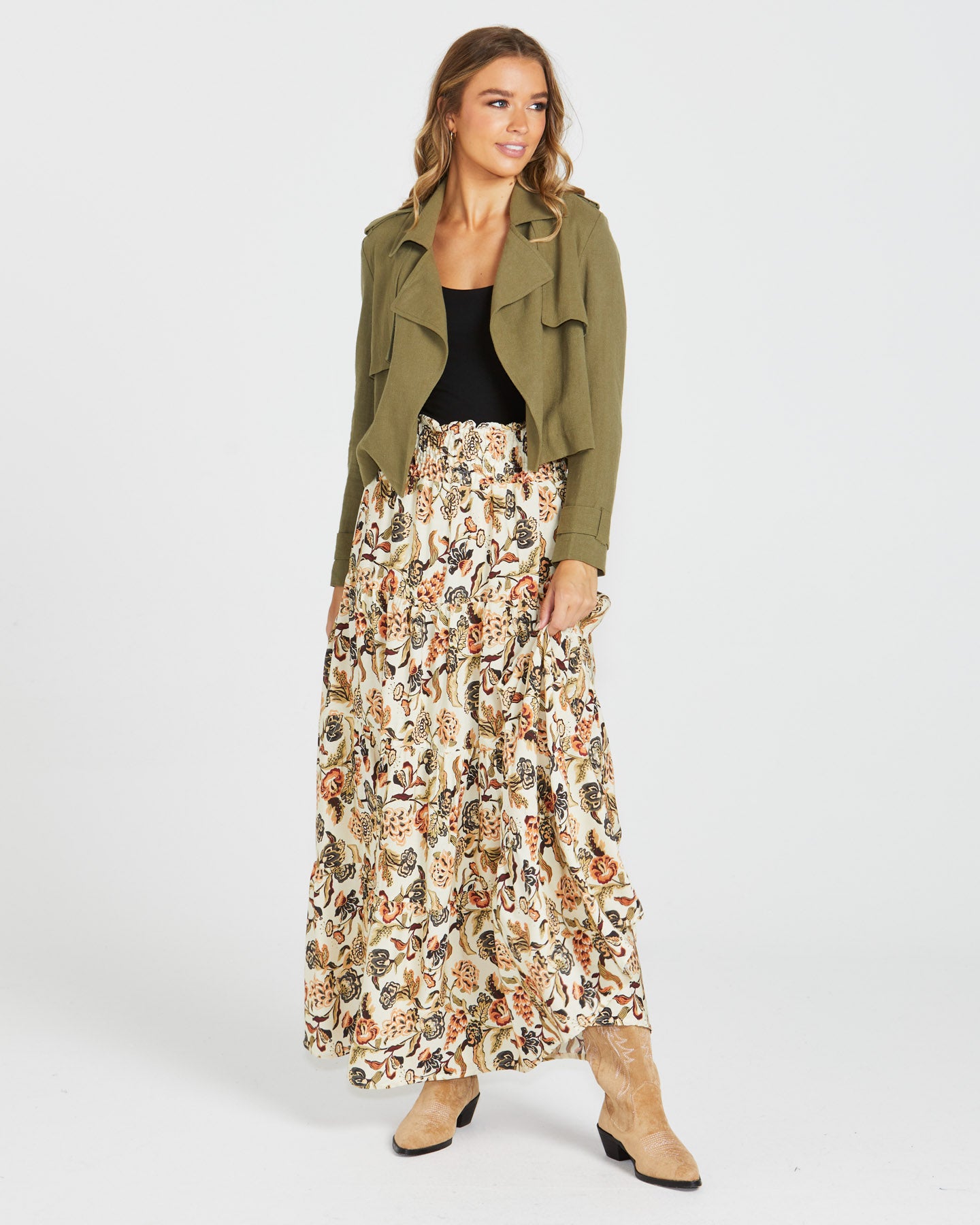 Dara Boho Skirt Wildflower Sass Clothing